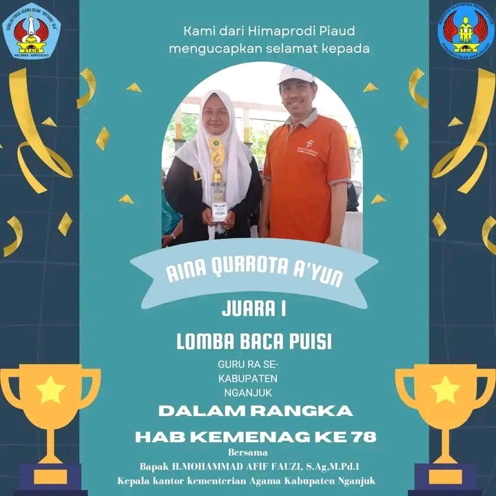 Selamat Kepada AINA MAHASISWI PIAUD JUARA 1
